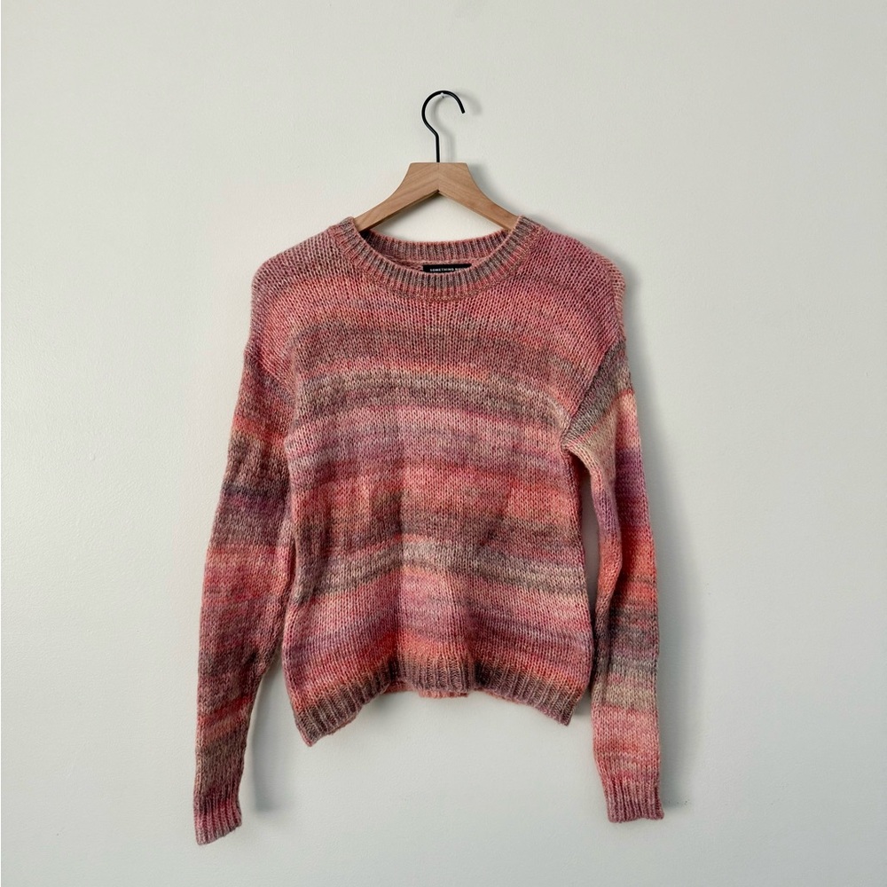 Something Navy Pink Wool Sweater